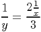 21
1-= -x-
y 3