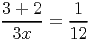 3 +-2 -1-
3x = 12